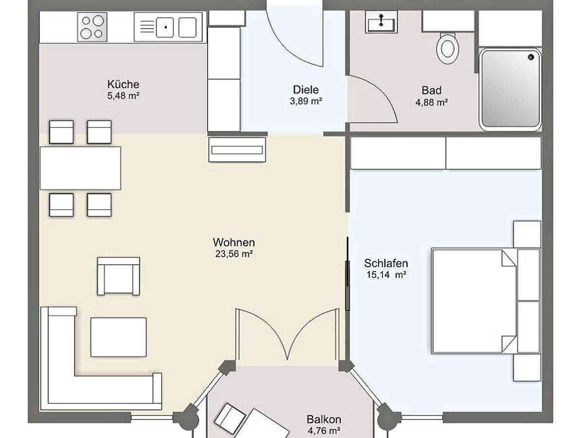 Residenz Bel Vital In Binz - Wg21 Mit Balkon Und Seitlichem Meerblick Exterior foto